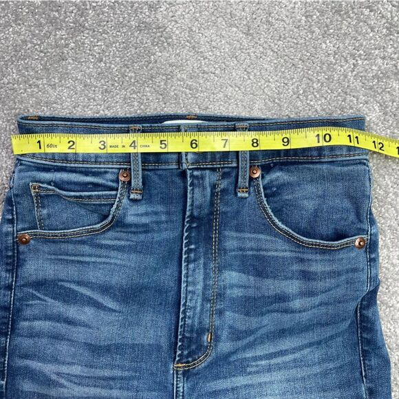 Abercrombie & Fitch Jeans Women's 23* Blue Skinny Ultra High Rise Dark Denim - Picture 7 of 12